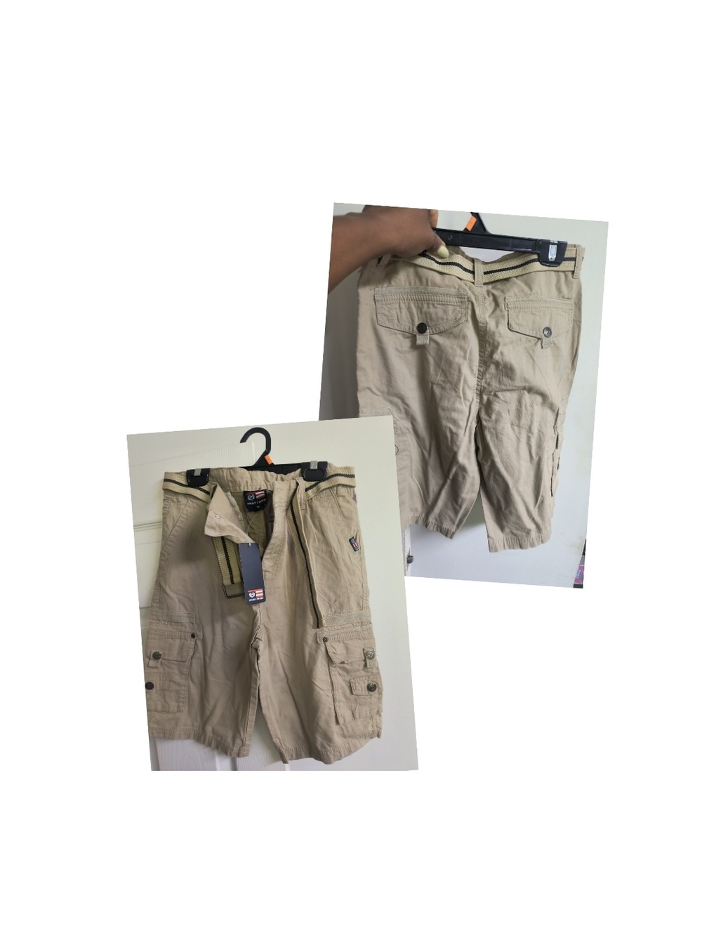 Phat Farm Beige Cargo Shorts for Kids